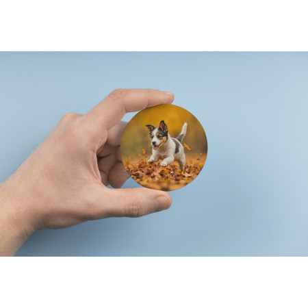 Magnet rond personnalisé diamètre 56 mm format badge